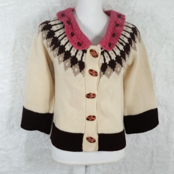 Anthropologie Sweaters - 🔴 SALE Anthro Field Flower Lambswool Cardi#251